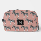 Trousse De Toilette Zebra Exotic Animal Motif Blush Pink Monogramme (Recto)