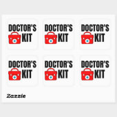 Trousse médicale carré autocollant (Feuille)