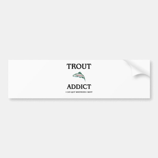 Trout Addict Bumpersticker (Voorkant)