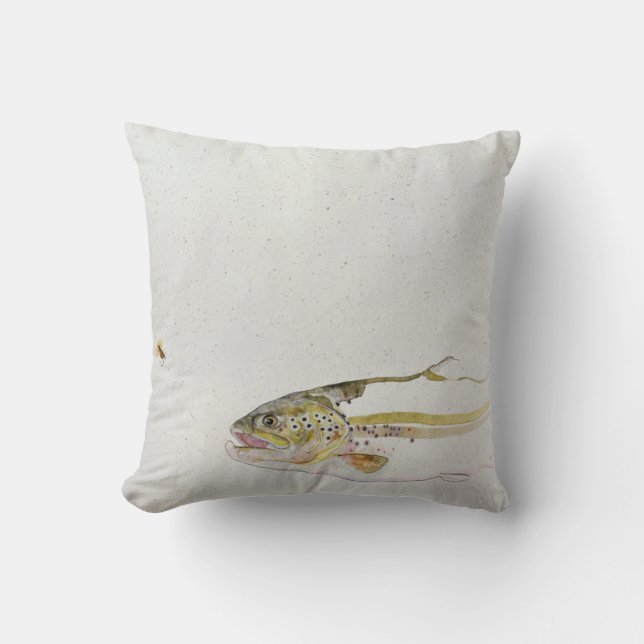 Trout die de vlieg van een visser achtervolgt kussen (Voorkant)