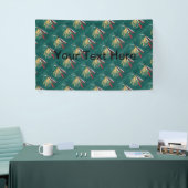 "Trout Fin"-forel met gevilde natte vlieg op groen Spandoek (Beurs)