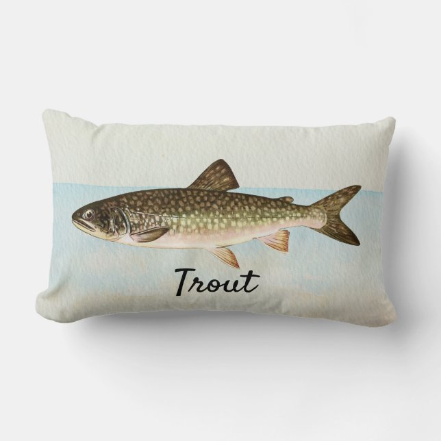 Trout Fish Cottage Coussin extérieur (Recto)