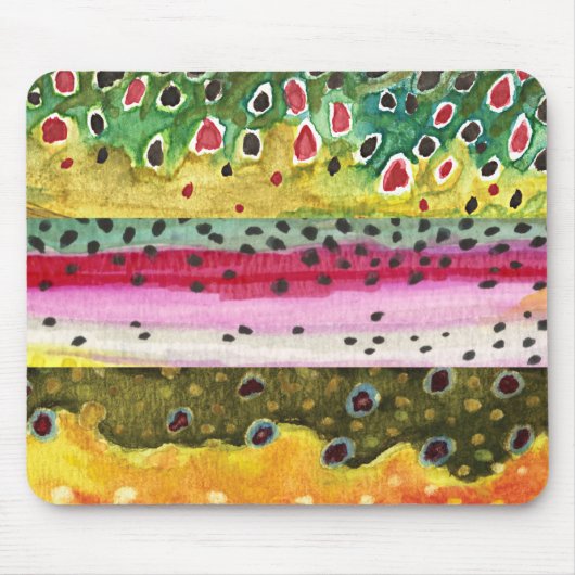 Trout Fisherman Vist Muismat (Voorkant)