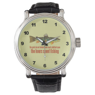 Trout Fly Fisherman Horloge