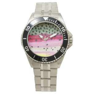 Trout Fly Fisherman Horloge