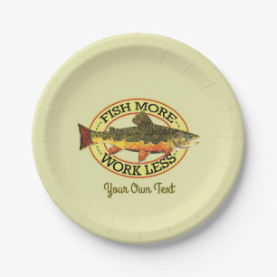 Trout Fly Fishing Party Papieren Bordje