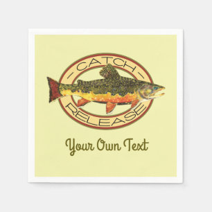 Trout Fly Fishing Party Servetten