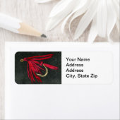 Trout Fly Return Address Label "Black Ibis" (Insitu)