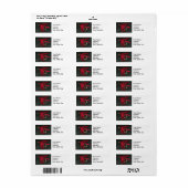 Trout Fly Return Address Label "Black Ibis" (Full Sheet)