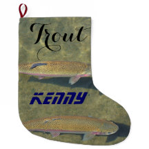 Trout Holiday Stocking Persoonlijke naam Vist