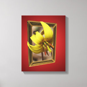 Trout Lily stroomt uit de grenzen Canvas Afdruk