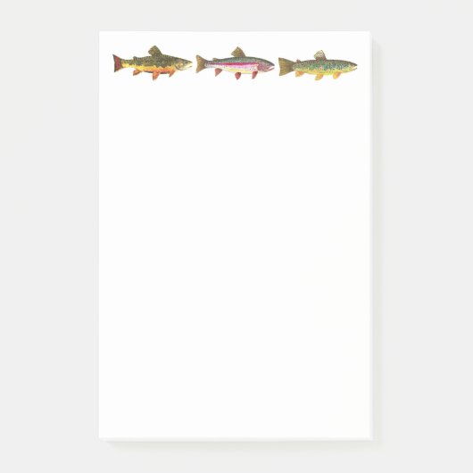 Trout Lover Sport Vist Angler Fisherman Post-it® Notes (Voorkant)