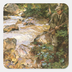 Trout Stream in the Tirol by John Singer Sargent Vierkante Sticker