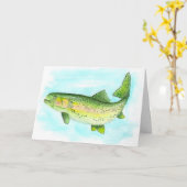 Trout Vaderdag Kaart (Gele Bloem)