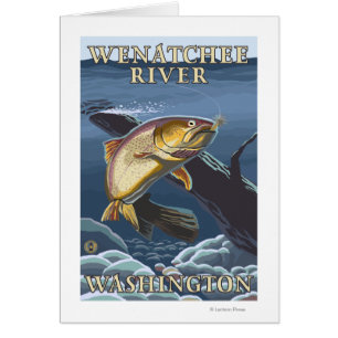 Trout Vist de doorsnede — Wenatchee River, W