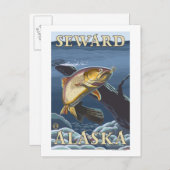 Trout Vist dwarsdoorsnede - Seward, Alaska Briefkaart (Voorkant / Achterkant)