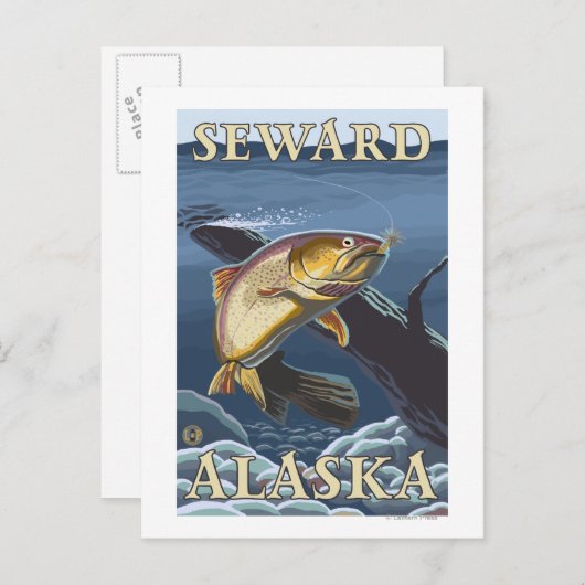 Trout Vist dwarsdoorsnede - Seward, Alaska Briefkaart (Voorkant / Achterkant)
