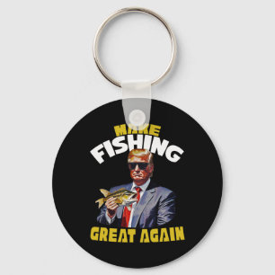 Trout Vist Funny Trump 2024 neemt America Ck M Sleutelhanger