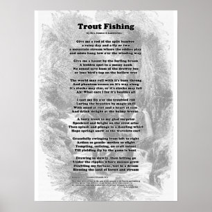 Trout Vist gedicht Poster