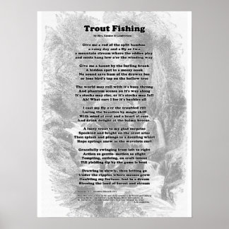 Trout Vist gedicht Poster