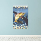 Trout Vist kruissectie - Dawson, Alaska Canvas Afdruk (Insitu (Houten vloer))