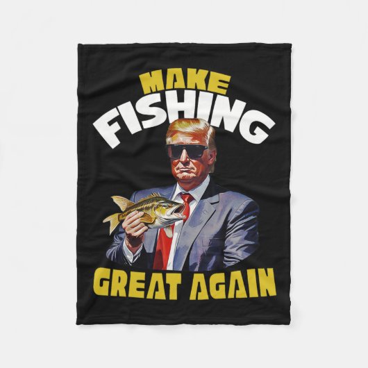 Trout Vist Make Vissen Great opnieuw Trump won 2 Fleece Deken (Voorkant)