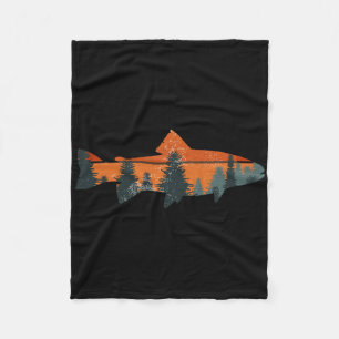 Trout Vliegvissen Natuur Buiten Visser Geschenk Fleece Deken