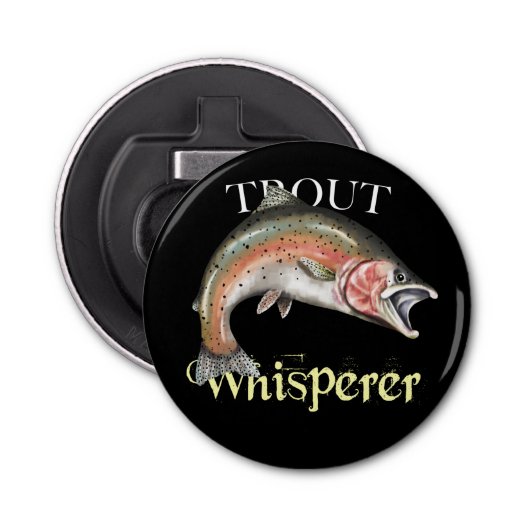 Trout Whisperer Dark Button Flesopener (Voorkant)