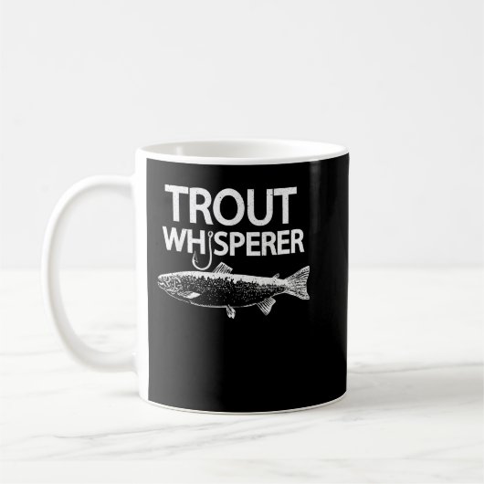 Trout Whisperer T-Shirt Funny Fly Fisherman T-shir Koffiemok (Links)