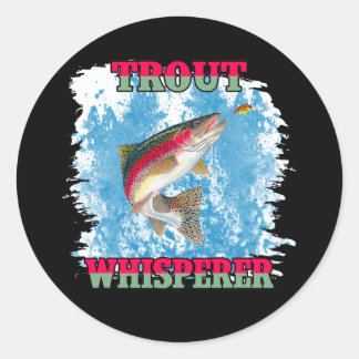 Trout Whisperer Vist Lovers Ronde Sticker
