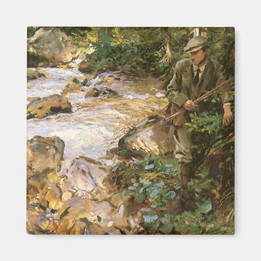 Troutbeek in Tirol door John Singer Sargent Magneet (Voorkant)