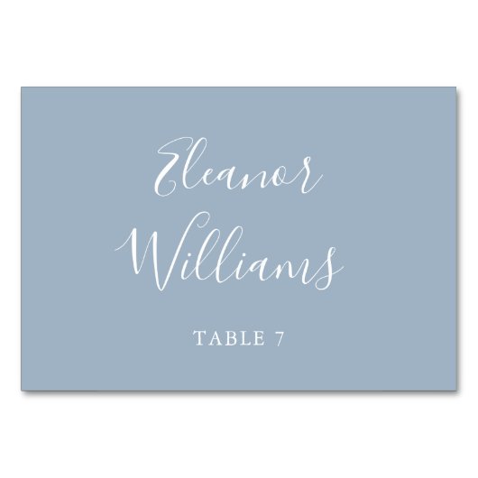 Troutblauwe Signature Script Trouwplaatskaart Kaart (Voorkant)