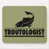 Troutineoloog - Humoureus forel vis Muismat (Voorkant)