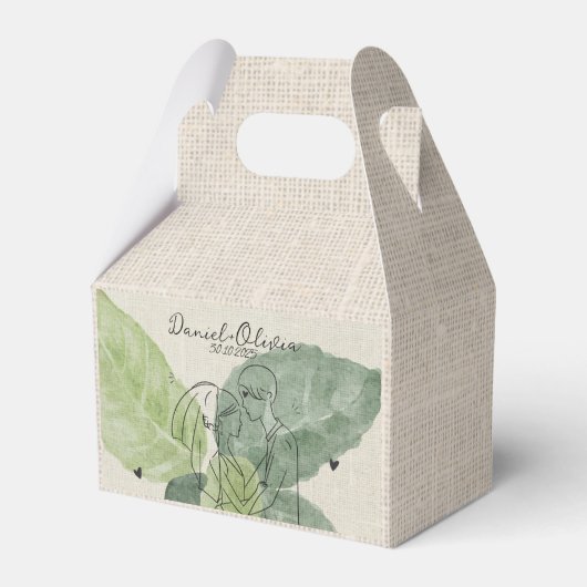 Troutman Vintage Bruiloft Bedankdoosjes (Voorkant Zijde)