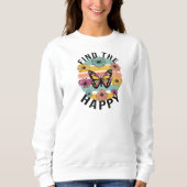 Trouver Happy Graphic Sweatshirt pour femmes Vinta (Devant)