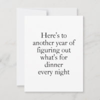 Trouver la carte d'Humour du dîner pour les couple