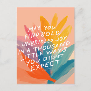 Trouver la joie - Encourager la carte postale