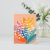 Trouver la joie - Encourager la carte postale (Debout devant)