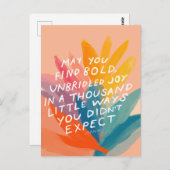 Trouver la joie - Encourager la carte postale (Devant / Derrière)