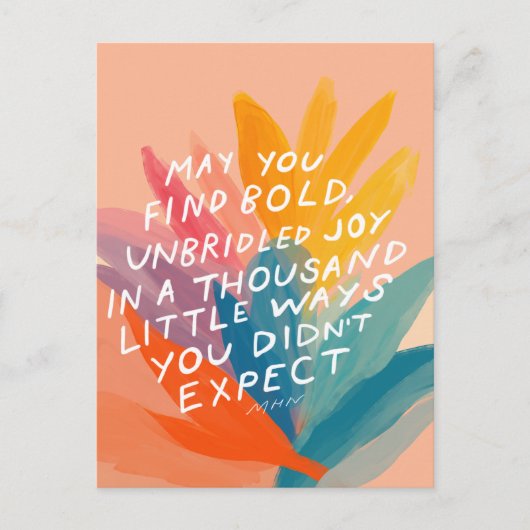 Trouver la joie - Encourager la carte postale (Devant)