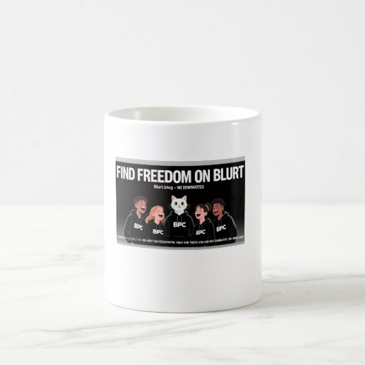 Trouver la liberté sur Blurt Cup Mug (Centre)