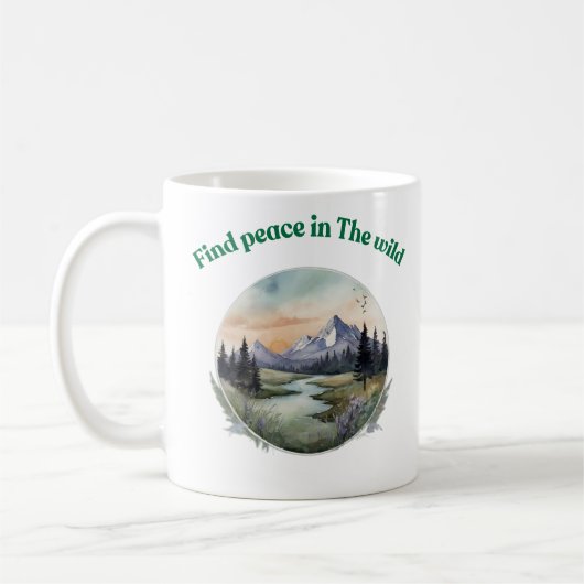 Trouver la paix dans la nature Mug - Forêt Pittore (Gauche)