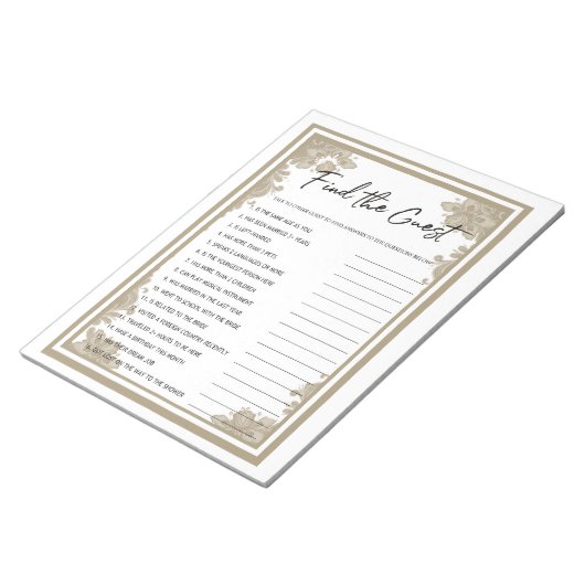 Trouver Le Bloc-Notes Du Jeu Invité (Incliné)