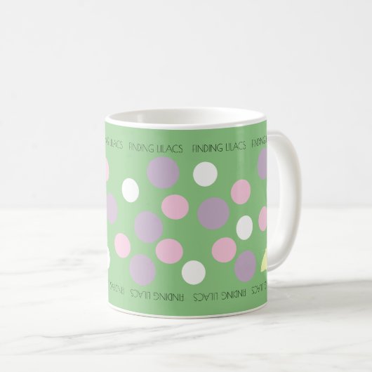 Trouver Lilacs Pastel Polka Dot Mug (Devant droit)