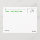 Trouver une carte postale Shamrock fragile (Dos)