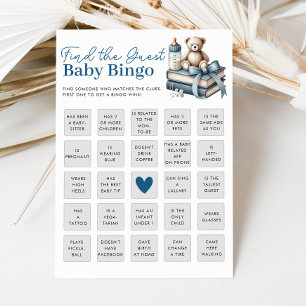 Trouvez La Carte De Jeu De Bingo Du Baby shower In