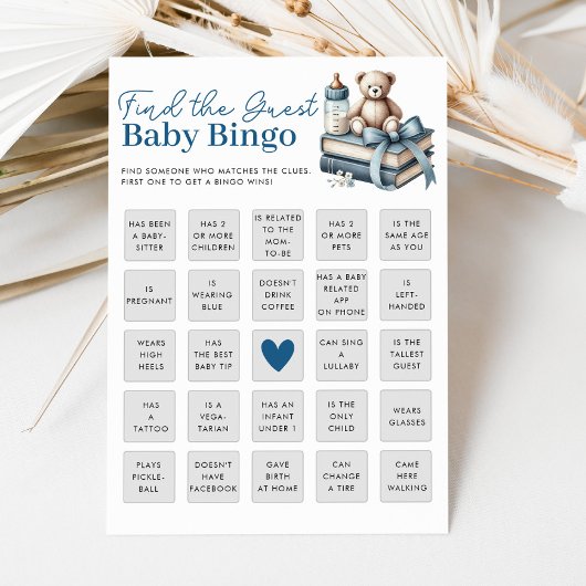 Trouvez La Carte De Jeu De Bingo Du Baby shower In