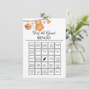 Trouvez le jeu de carte de bingo Baby shower pour