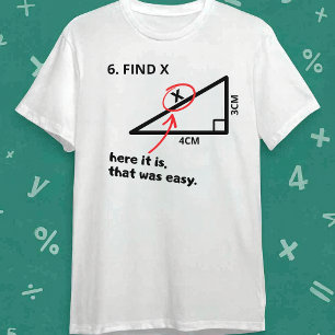 Trouvez le T-shirt X Drôle de Maths Géométrie Tria