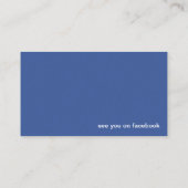 Trouvez-moi sur facebook CC0417 Carte de visite (Dos)